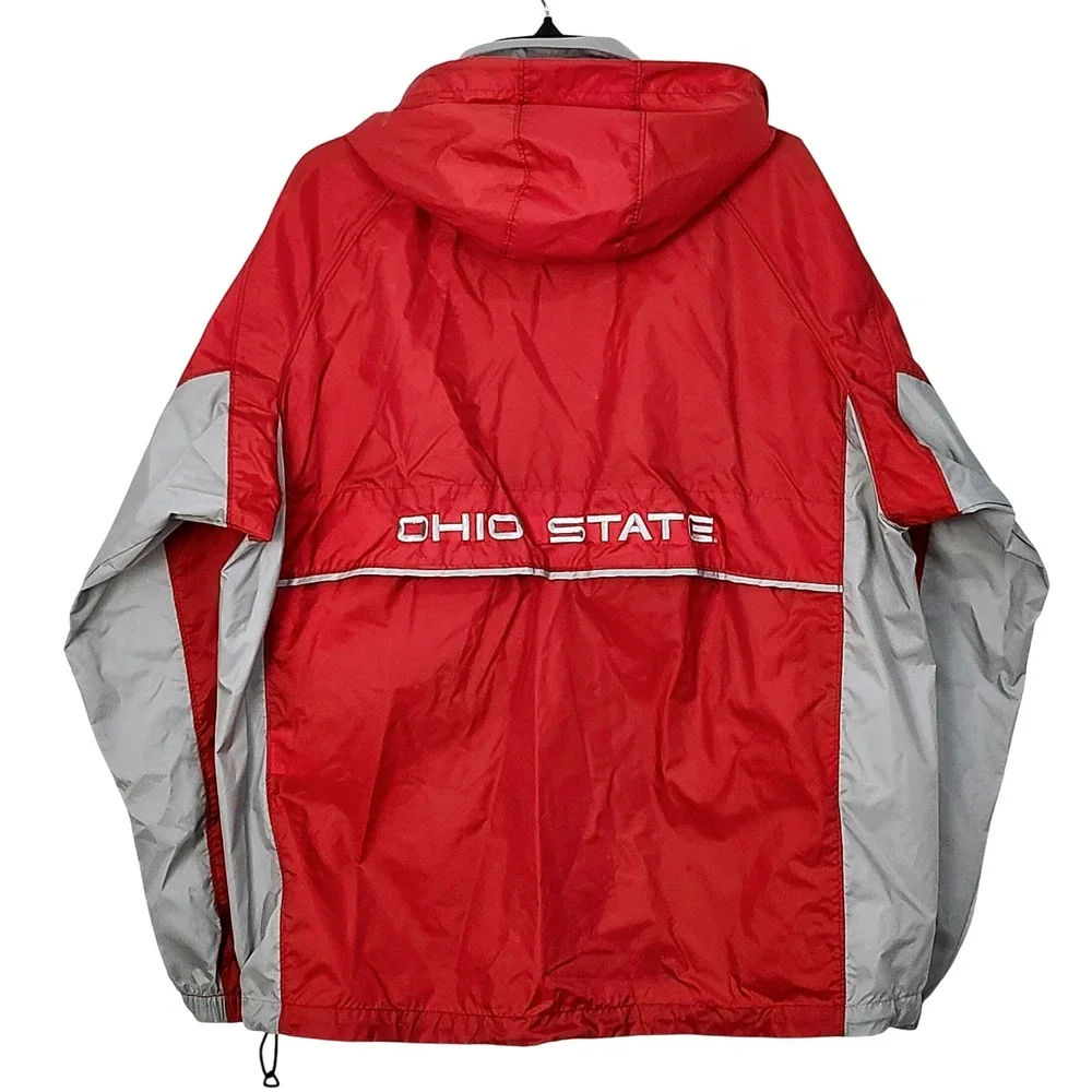 Columbia Sportswear Ohio State Buckeyes Hooded Packable Windbreaker Jacket Large